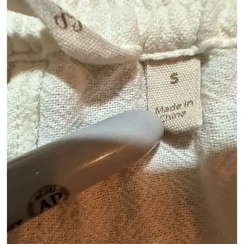 Soft Surroundings Women’s Straight Leg Gauze Pull On Pants Cream sz Small