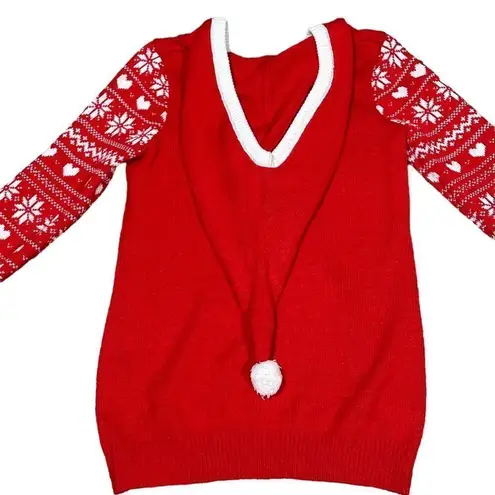 None Ugly Christmas Sweater Red Santa Dont Judge Me With Hood