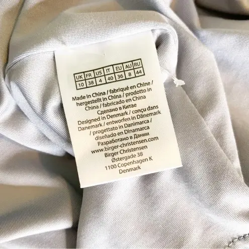 ROTATE BIRGER CHRISTENSEN Samantha Sequined Stretch Mini Wrap Dress Silver 4