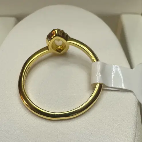 Stunning Setting Lab Created Yellow Citrines and White Topaz on a Solid .925 GP Gold