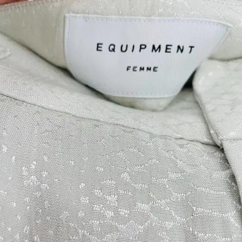 Equipment NWT Charlyne Tonal Snakeskin Print Trousers In Sky Gray Size 0