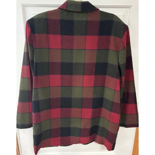 Vintage Wool blend Blazer Shoulder Pads Size 15/16 Red Green Black