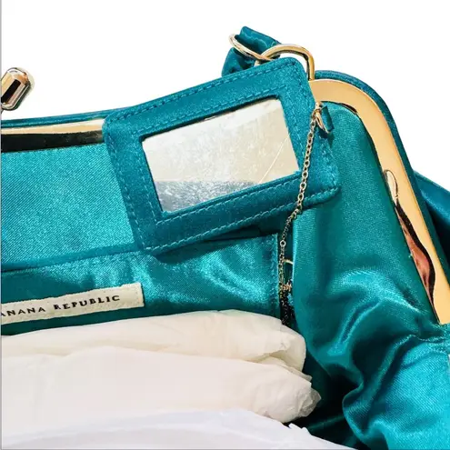 Banana Republic  100% silk teal small shoulder bag NWOT