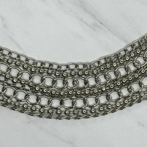 Chunky Multistrand Silver Chain Link Belt Large/X