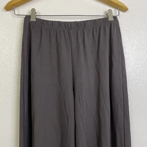 Bryn Walker Modal Wide Leg Pants Brown Pull On Stretch Womens Medium