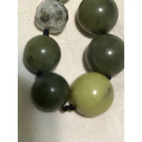 Sigrid Olsen Heavy Olive Green Stone Necklace Design Jewelry