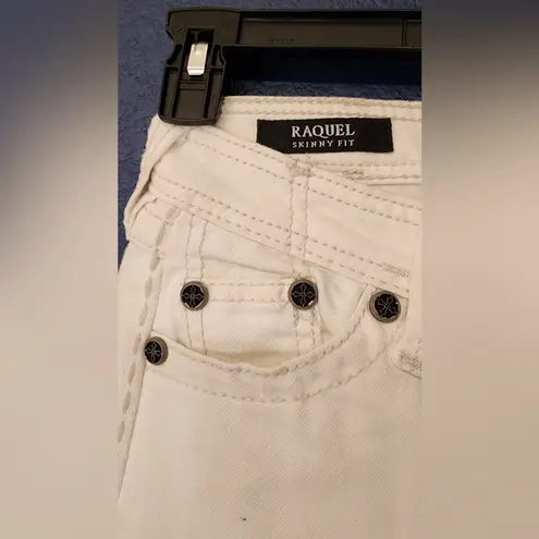 Affliction Black Premium Raquel Tara Skinny Women’s White Jeans Size 24