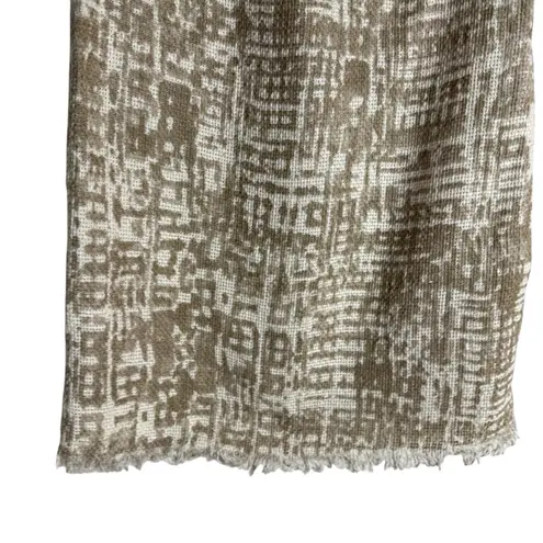 Piazza Sempione Italian Cream Brown Woven Abstract Sleeveless Sheath Dress 8