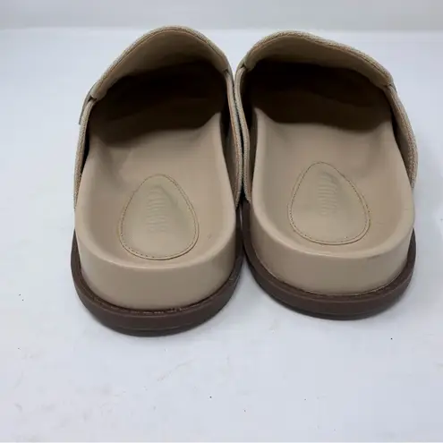 Schutz Ava Linen Flat Loafer Mule Womens Sandal Womens Size 11