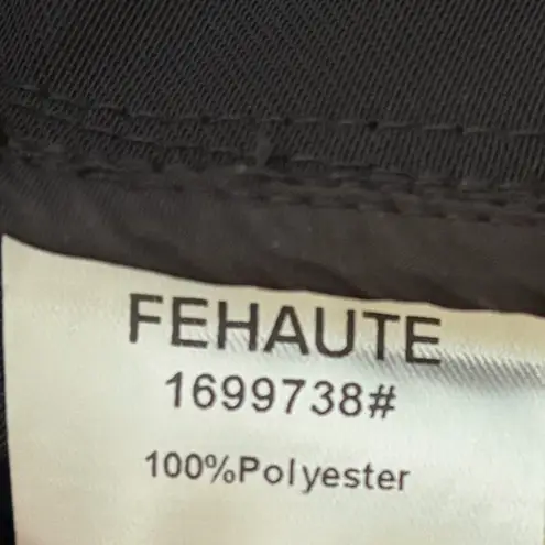 Fehaute Cowl Neck Jumpsuit Black Ruffle Detail Size 8 NWT