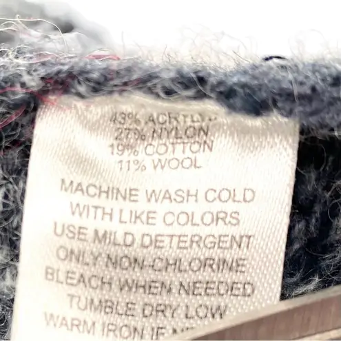 Eastside Westside Women's Wool Blend Marled Open Cable Knit Draped Sweater Vest Gray