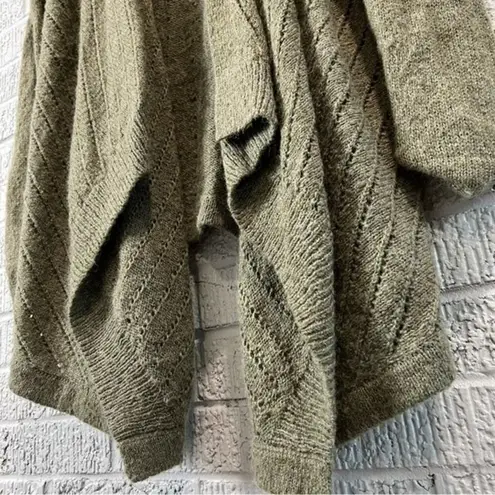 Lou & grey  Small Green Knit Olive Green Oversized Flowy Cardigan