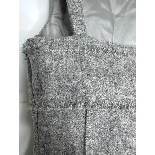 Susana Monaco 2000s Lambswool Gray Sheath Dress Fall Hoilday Sz 2