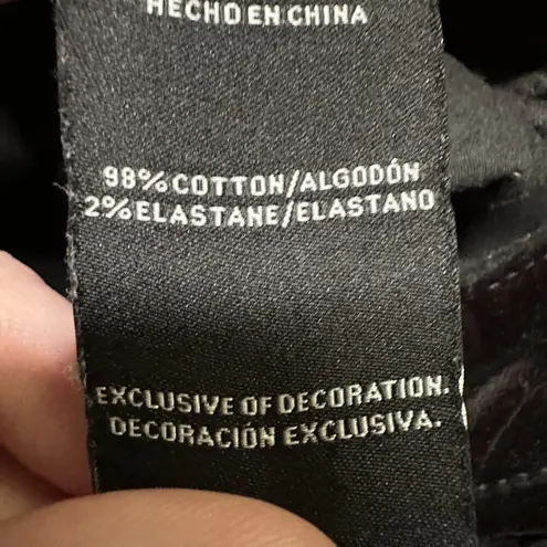 Well Worn Pants Womens 4 Black Velvet Skinny Stretch Mid Rise Casual Classic