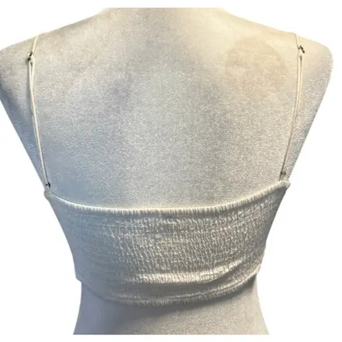 Free People One Ivory Lace Bralette – Adjustable Straps, Smocked Back Size Small