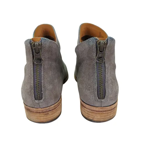 Kork-Ease Ryder Women's Gray Suede Leather Ankle Boots Booties Back Zip 7M Taupe