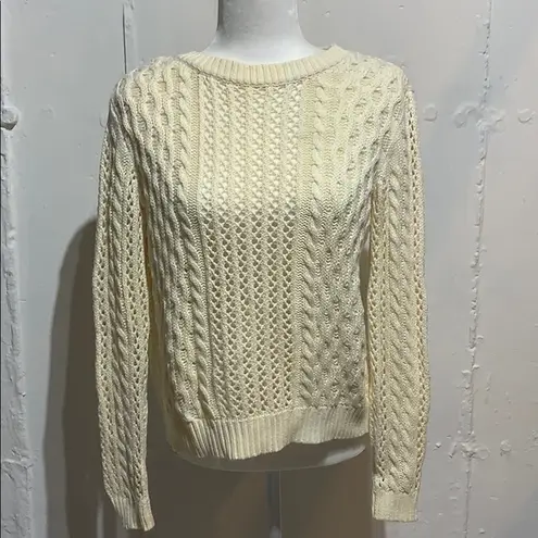 Bethany Mota Open back Cable knit sweater