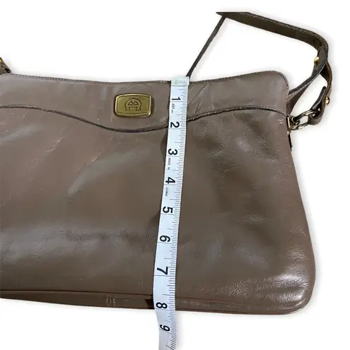 Etienne Aigner Etienne Aigner Taupe Brown Shoulder Bag Accordian Purse Lots of Pockets