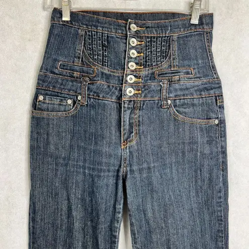 Mudd  Super Ribcage High Button Fly Wide Flare Leg Denim Jeans‎ JRS Size 5