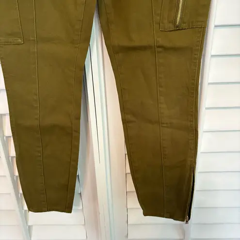 C. Wonder Olive Green Zipper Hem Detail Skinny Leg Pants Size 6