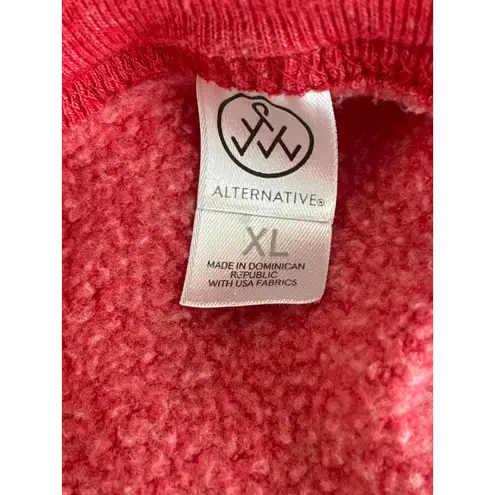 Alternative Apparel "Merry Merry Merry" Red Christmas Sweatshirt Size XL