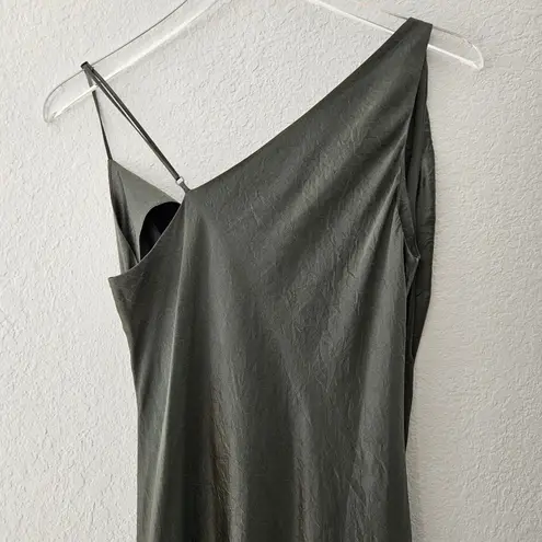 Equipment Femme Aurore Crinkle Wrap Dress Castor Grey Size 6 NEW