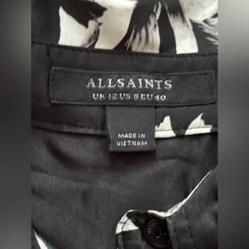 All Saints Charli Relaxed Fit Floral Silk Blend Shirt