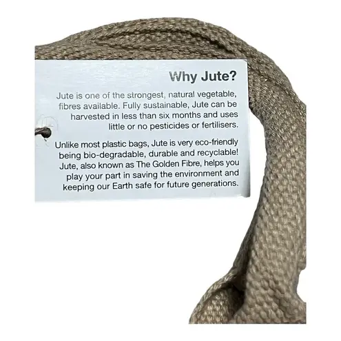 Jute Tote Bag Poet Robert Burns "A Man's a Man..." 12 x12 x7 Gift ECO Cottage White