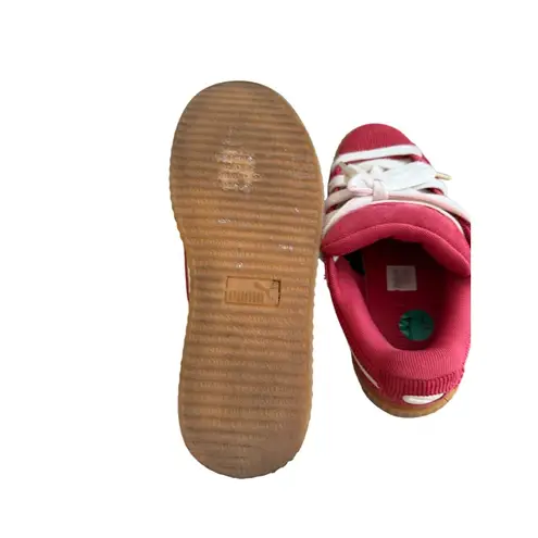 FENTY BY PUMA Red Platform Textured Sneakers Size 7.5