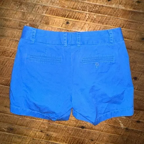 J Crew chino flat front bright blue preppy size 2 shorts Green