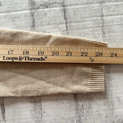 Ny&co New York & Sz MCo. Tan Beige Argyle V-Neck Sweater Relaxed Everyday Layer Sz M - Image 7