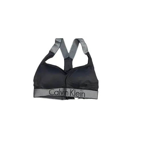 Calvin Klein  Women's Small Lightly Lined Bralette Black/Grey Sports Bra