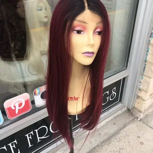 Wig red wine ombré wig Swisslace lacefront 2020 Size 16