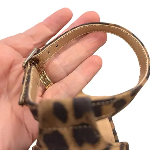 Steve Madden  Merlys Cheetah Beaded Floral Ankle Strap Block Heel Shoes , 7.5M - Image 8