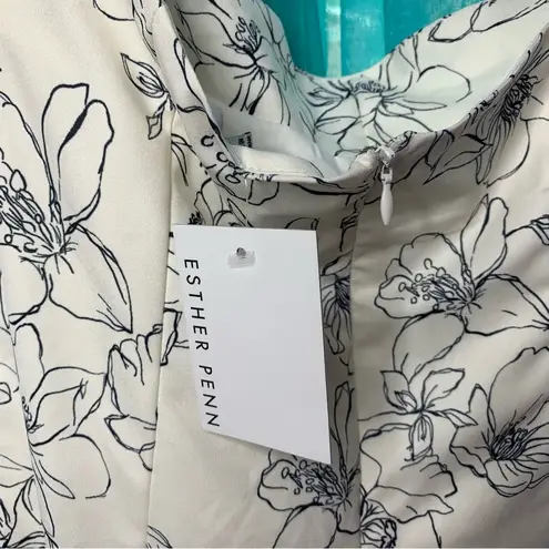 Current Air Anthropologie  floral cream sheath dress‎ cold shoulder size medium thumbnail 7