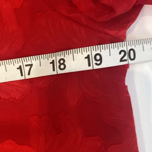 Roolee Women’s Red Midi Dress Floral Detail NWT Sz M Polyester Shift Style