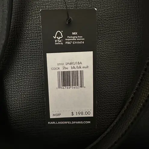 Karl Lagerfeld Paris Maybelle Backpack Style LH4KU1BA Black Karl Figure Appliqué