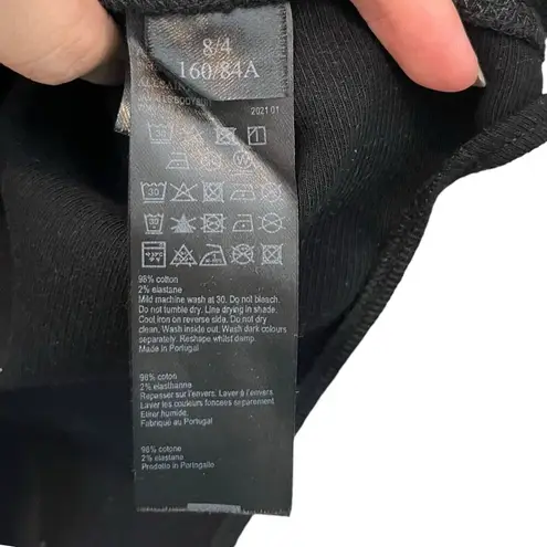 ALLSAINTS Jamie Long Sleeve Bodysuit Black Top Stretch Minimalist Womens Size 4