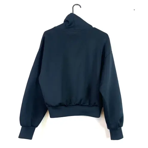 IVL Collective Long Sleeve Cowl Funnel Neck Scuba Shirt Top Black Size Small