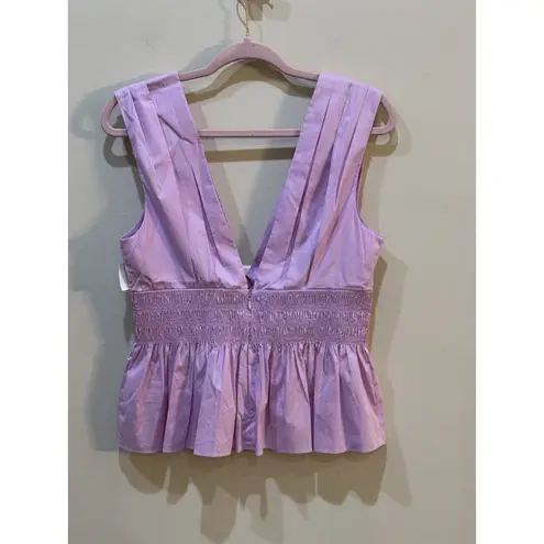 Veronica Beard New Evra Peplum Top in Barely Orchid size 8