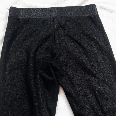 INC International Concepts Black High Rise Pull On Ankle Leggings Black Solid 8