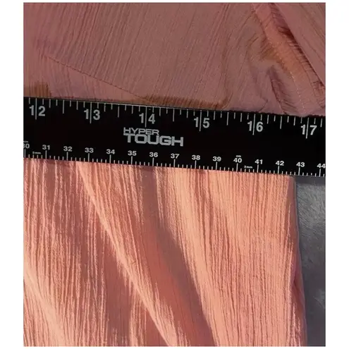 Talbots  Button Up Blouse Woman X Pink Textured Casual Work Classic Collared