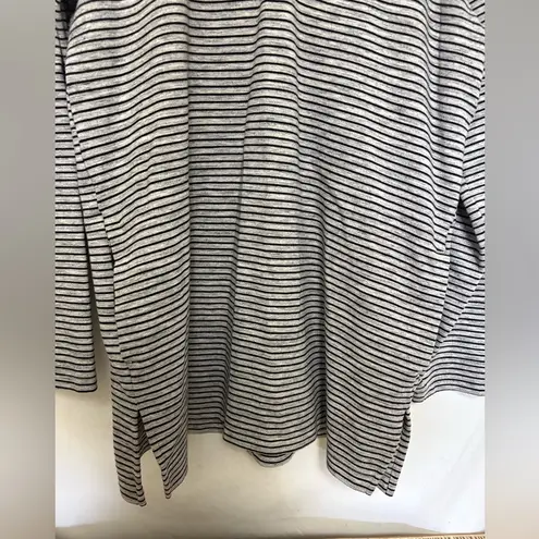 Duluth Trading Company Striped Long Sleeved Mini Dress Size Large Gray