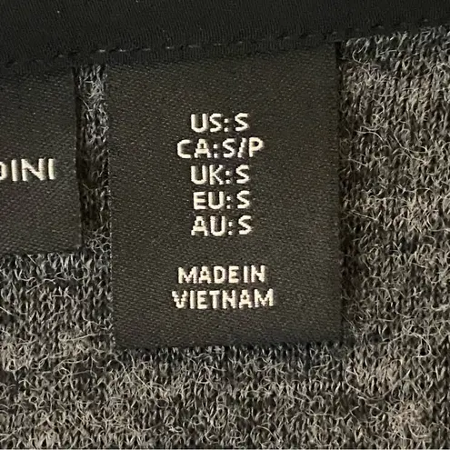 Adrienne Vittadini Grey front and Black back split V-neck hi low dress Small EUC