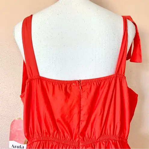 Arula Orange Red Tie Knot Bubble Dress.