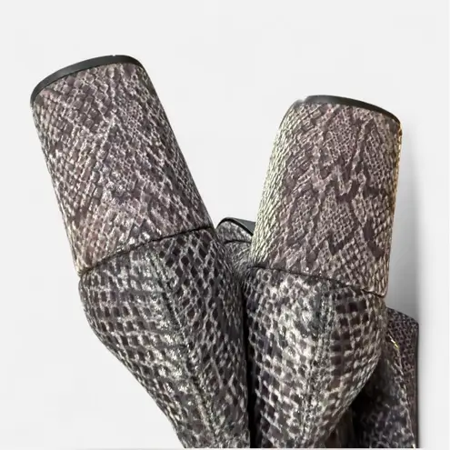 90s MUDD snake print platform boots Gray Size 6.5