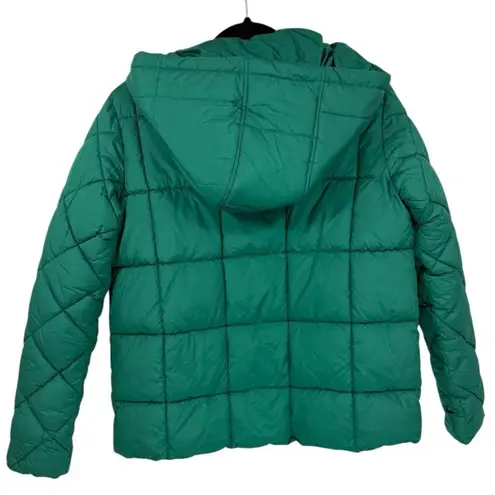 Bernardo Box Quilt Puffer Jacket Coat Emerald Green Size Small Outdoor Cozy Warm