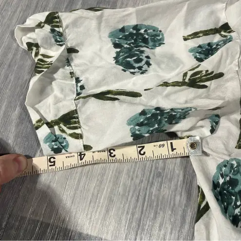 prAna Cropped Cactus Prints Collared Button Crop Top Shirt; XS Women’s