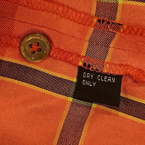 Ellen Tracy 💕LINDA ALLARD 💕 Plaid Button Down Shirt ~ 100% Silk NWOT