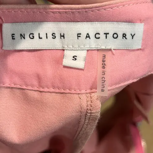 English Factory Basic Wrap Skort Shorts Pink Zipper Accent Size S